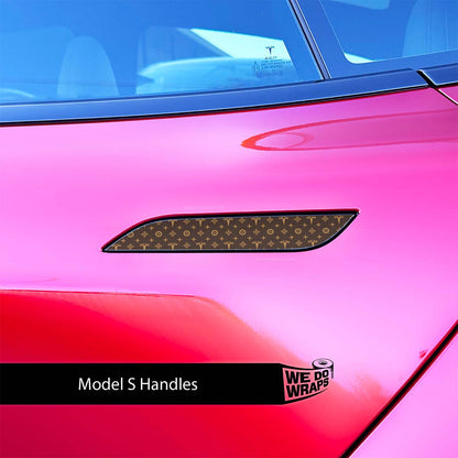 Designer Pattern Tesla Edition Tesla Door Handle Decals (4pcs)