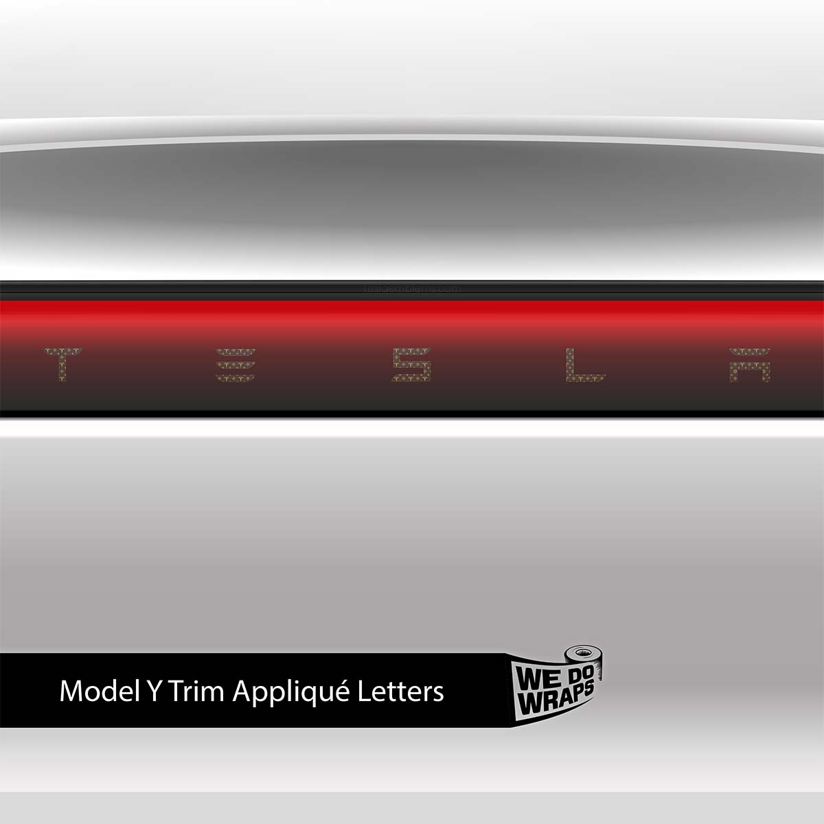 Designer Tesla Edition Pattern Tesla Emblem Decals (Front + Back) | Model Y