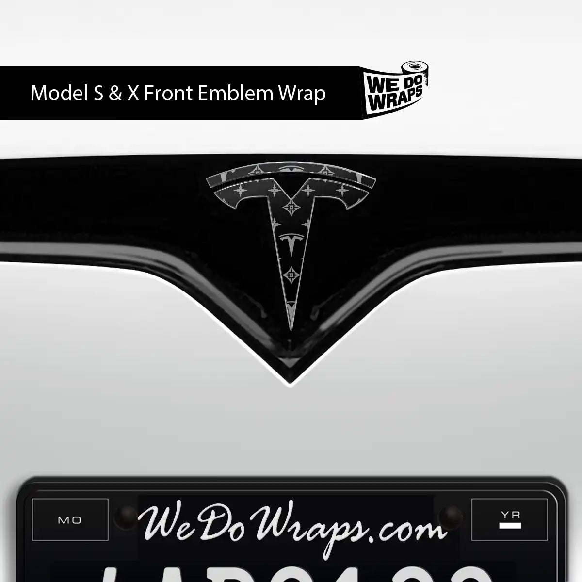 Designer Tesla Edition Pattern Tesla Emblem Decals (Front + Back) | Model S