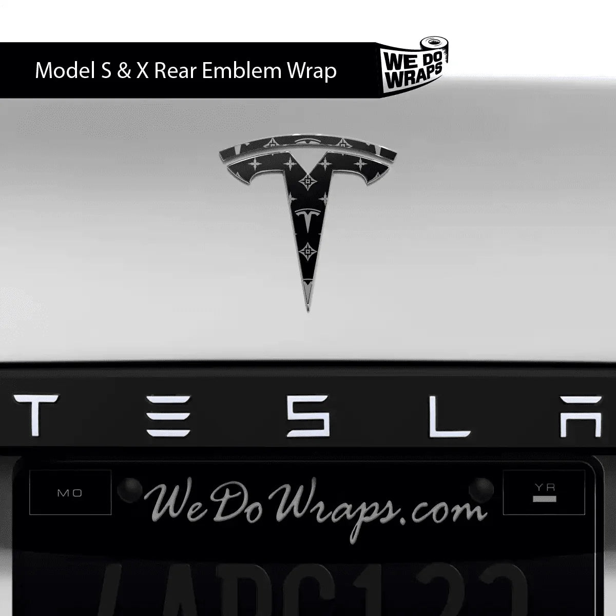 Designer Tesla Edition Pattern Tesla Emblem Decals (Front + Back) | Model S