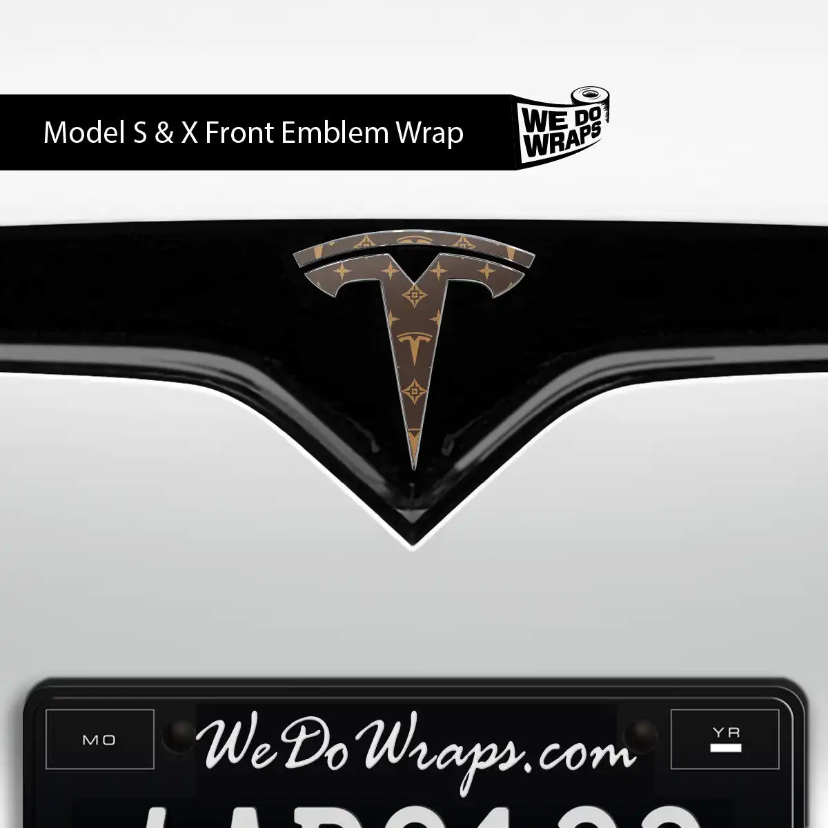 Designer Tesla Edition Pattern Tesla Emblem Decals (Front + Back) | Model X