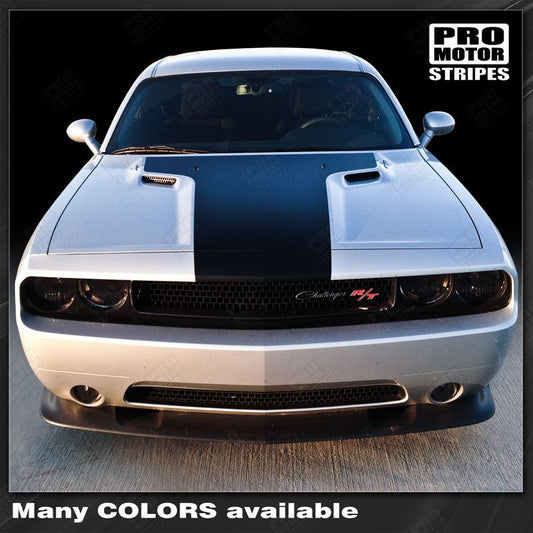 Dodge Challenger 2008-2023 Solid Style T-Hood Stripes