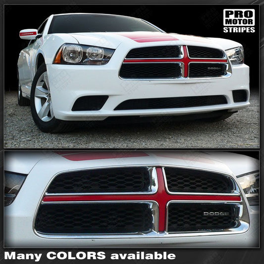 Dodge Charger 2011-2014 Front Grill Cross Insert Stripe Decal
