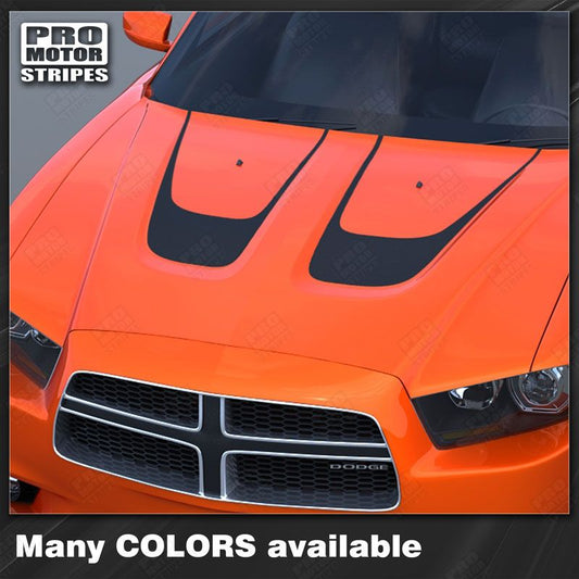 Dodge Charger 2011-2014 Hood Accent Scallop Stripes