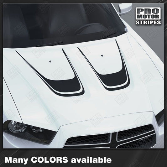 Dodge Charger 2011-2014 Hood Scallop Accent Stripes