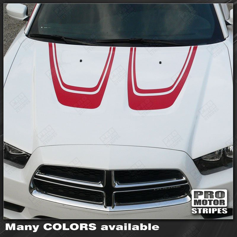 Dodge Charger 2011-2014 Hood Scallop Accent Stripes