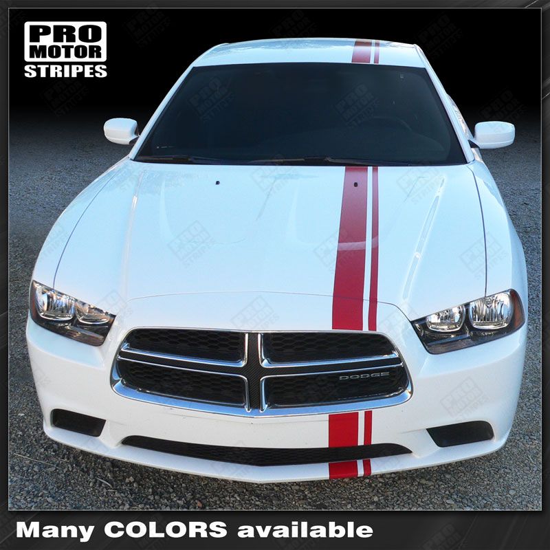 Dodge Charger 2011-2014 Offset Side Over-The-Top Stripes