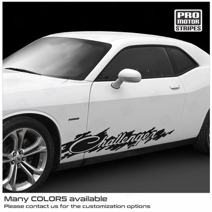 Dodge Challenger 2008-2023 Side Mud Splash Accent Stripes Decals