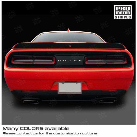 Dodge Challenger 2015-2023 Spoiler Rear Wing Blackout Stripe Decal