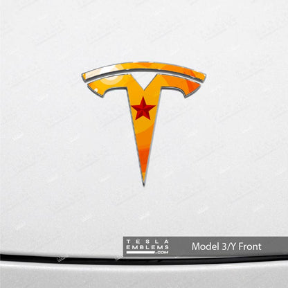 Dragon Ball Z Tesla Emblem Decals (Front + Back) | Model 3