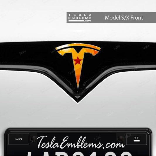 Dragon Ball Z Tesla Emblem Decals (Front + Back) | Model X