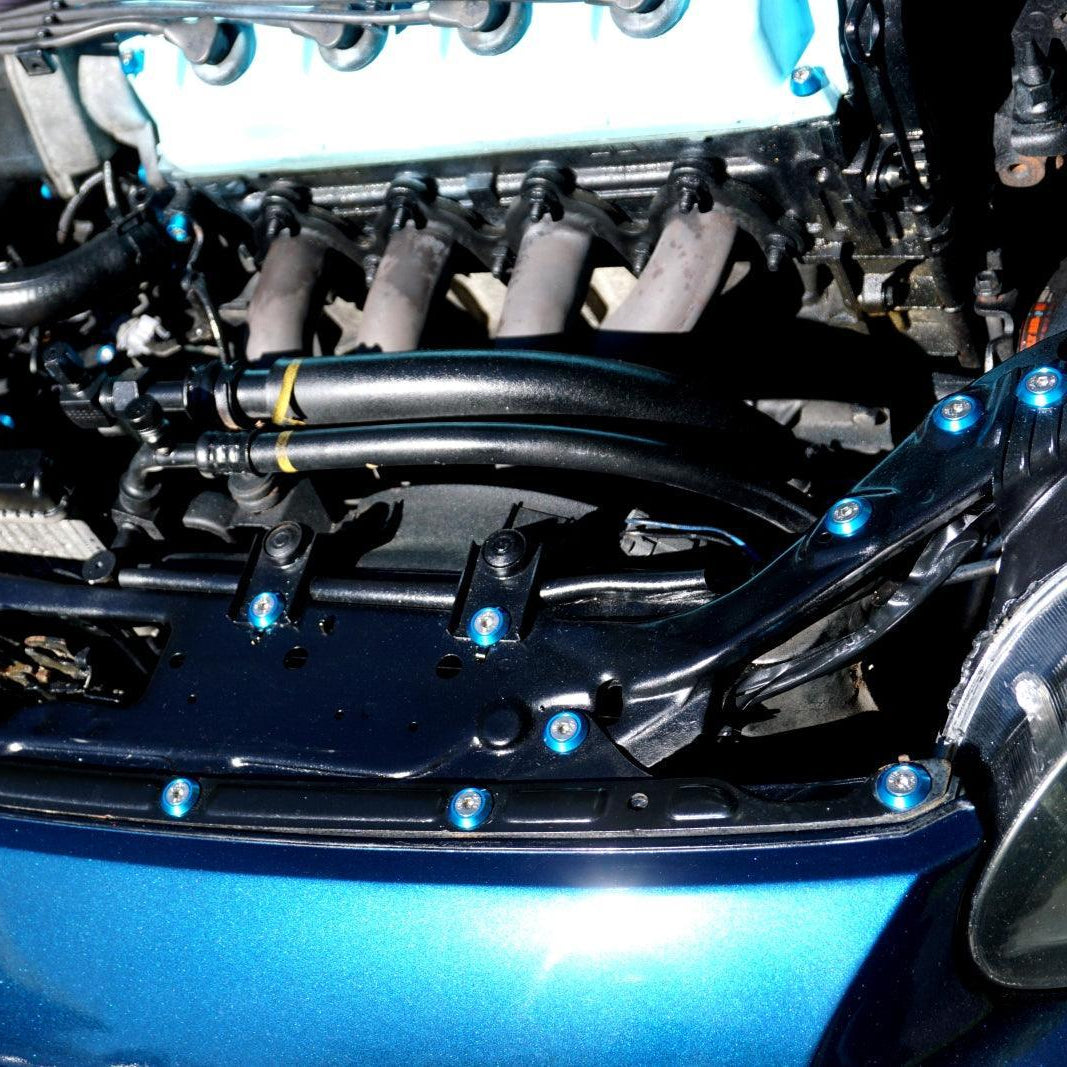 ZSPEC Stage-3 Dress Up Bolts® Fastener Kit for '97-99 Honda Civic/Del Sol 1.6L D-Series, Stainless & Billet