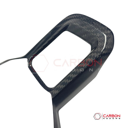 Real Carbon Fiber Steering Wheel Trim Covers for 2024+ Ford Mustang
