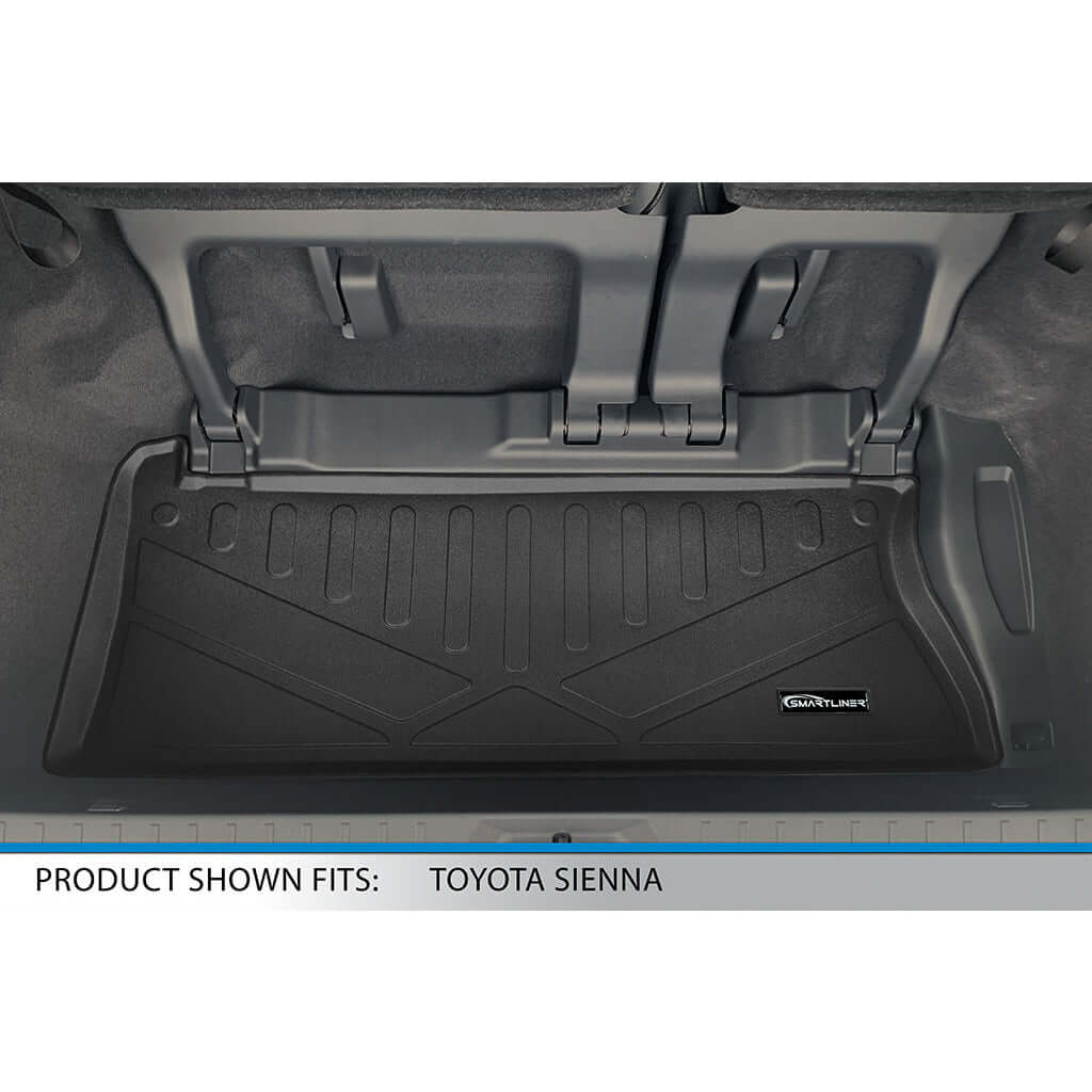 SMARTLINER Custom Fit Floor Liners For 2021-2026 Toyota Sienna with 2nd Row Bucket Seats and Spare Tire