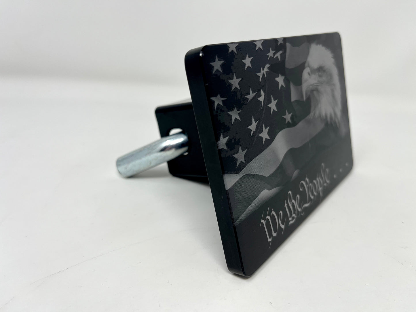 We The People with American Flag and Eagle Hitch Cover