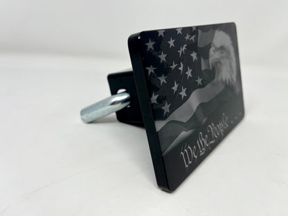 We The People with American Flag and Eagle Hitch Cover