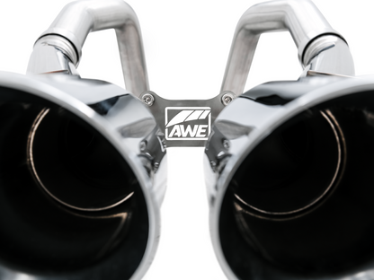 AWE Tuning Track Edition Axle-back Exhaust for C7 Corvette Z06 / ZR1 / Grand Sport Manual - Chrome Silver Tips 3020-42073