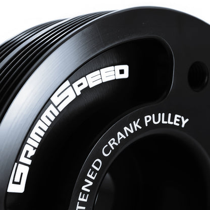 GrimmSpeed Lightweight Crank Pulley - Black - Subaru EJ Engines GRM095015BK