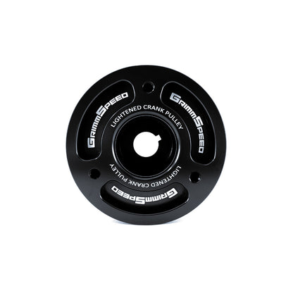 GrimmSpeed Lightweight Crank Pulley - Black - Subaru EJ Engines GRM095015BK