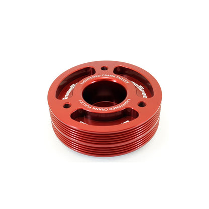 GrimmSpeed Lightweight Crank Pulley - Red - Subaru EJ Engines GRM095015R