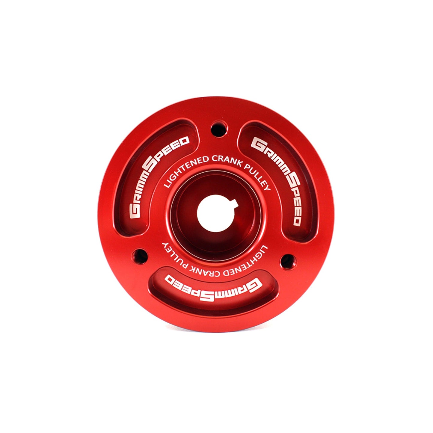 GrimmSpeed Lightweight Crank Pulley - Red - Subaru EJ Engines GRM095015R