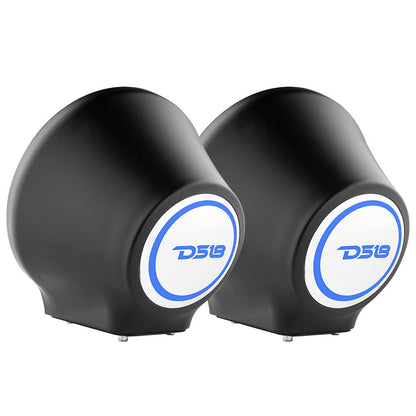 8” Universal Flat Mount Kick Panel Speaker Pod – Jet Skis, Jeeps, Motorcycles – RGB LED Lights