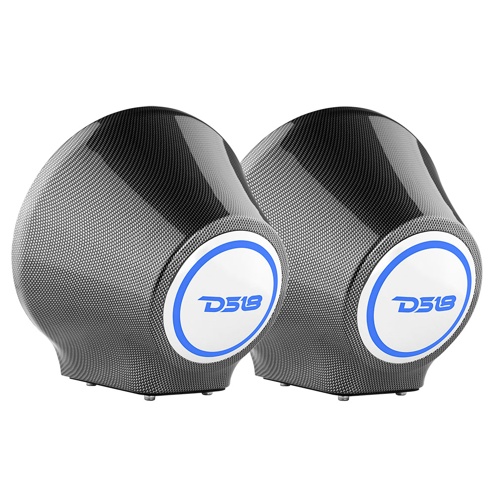 8” Universal Flat Mount Kick Panel Speaker Pod – Jet Skis, Jeeps, Motorcycles – RGB LED Lights