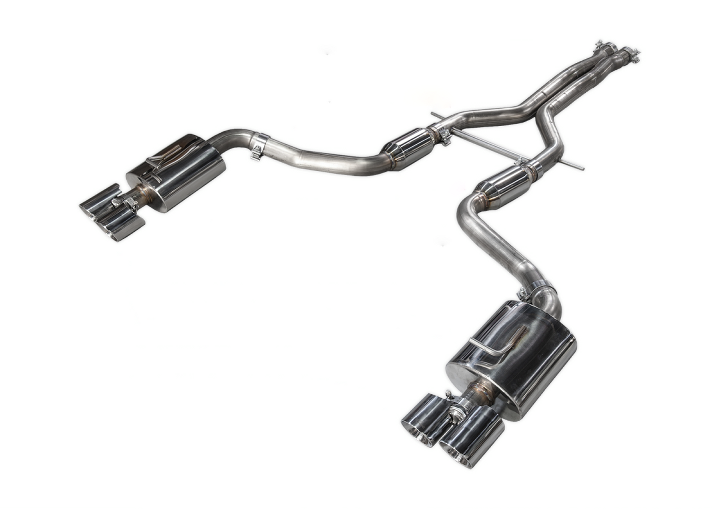 AWE Tuning Track Edition Exhaust for 970 Panamera 2/4 (2014 ) - With Chrome Silver Tips 3020-42022