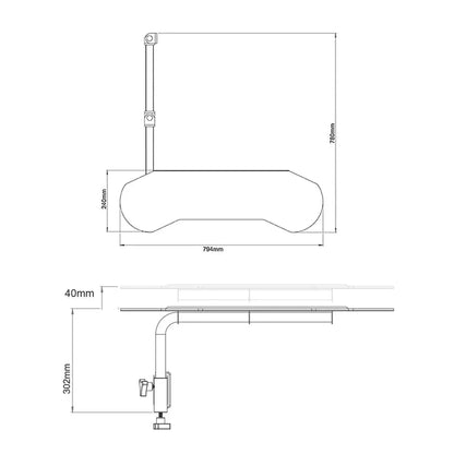 EXTREME WORKSTATION ARTICULATED KEYBOARD FOR VIRTUAL EXPERIENCE 3.0 / P1 3.0 / CHASSIS 3.0 / XT PREMIUM 3.0