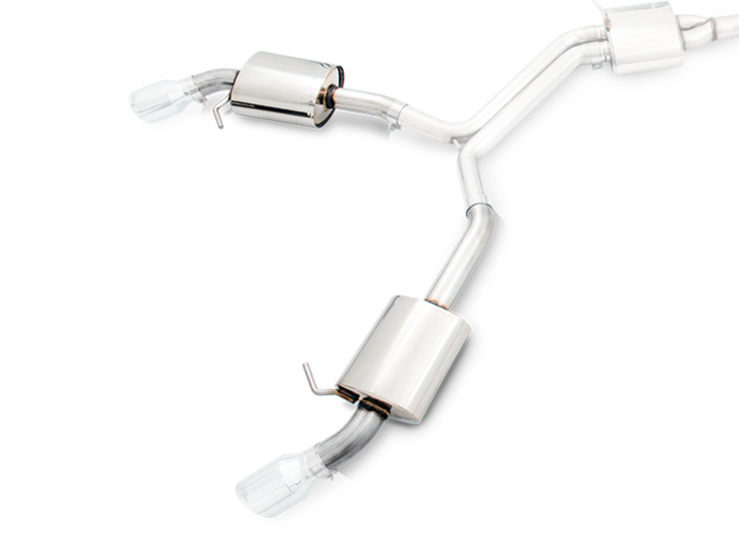 AWE Tuning Touring Edition Exhaust for B9 A4, Dual Outlet - Chrome Silver Tips (includes DP) 3015-32078
