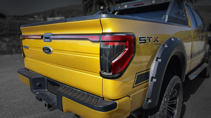 OPT7 Full-Width Strip Cross LED Tail Light with Sequential Red or Yellow Signal for 12th Gen 09-14 Ford F150 (Inspired from New Ford F-150 Lighting)