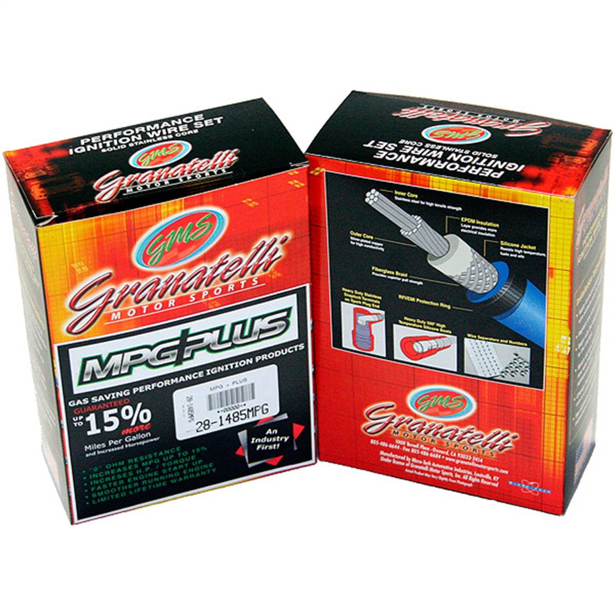 Granatelli 1989–1993 GM 5/5.7L V8 0-Ohm Performance Spark Plug Wires – 28-1409S