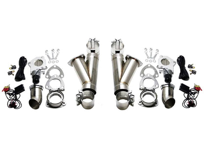 Granatelli 3.5-Inch Dual Round Electronic Stainless Steel Slip-Fit Exhaust Cutout Kit – 302535D