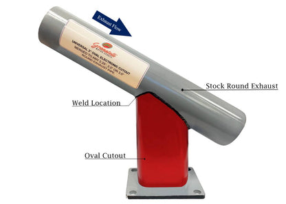 Granatelli 3" Single Oval Electronic Stainless Steel Weld-In Exhaust Cutout Kit – 313530