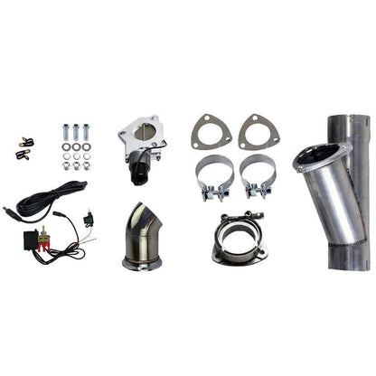Granatelli 2.25-Inch Single Round Electronic Mild Steel Slip-Fit Exhaust Cutout Kit – 303522