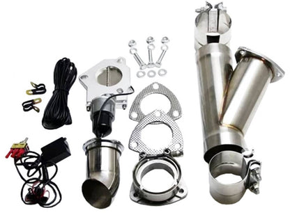 Granatelli 2.25-Inch Single Round Electronic Stainless Steel Slip-Fit Exhaust Cutout Kit – 302522