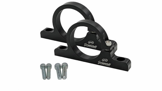 Granatelli Universal 2.00" (50mm) Aluminum Fuel Filter Mounting Bracket – Black – 383550B