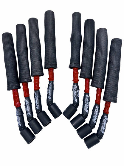 Granatelli 10" GM LS/LT 0-Ohm Red High-Temp Spark Plug Wires w/ Black Kevlar Boots – 28-1545HTRB