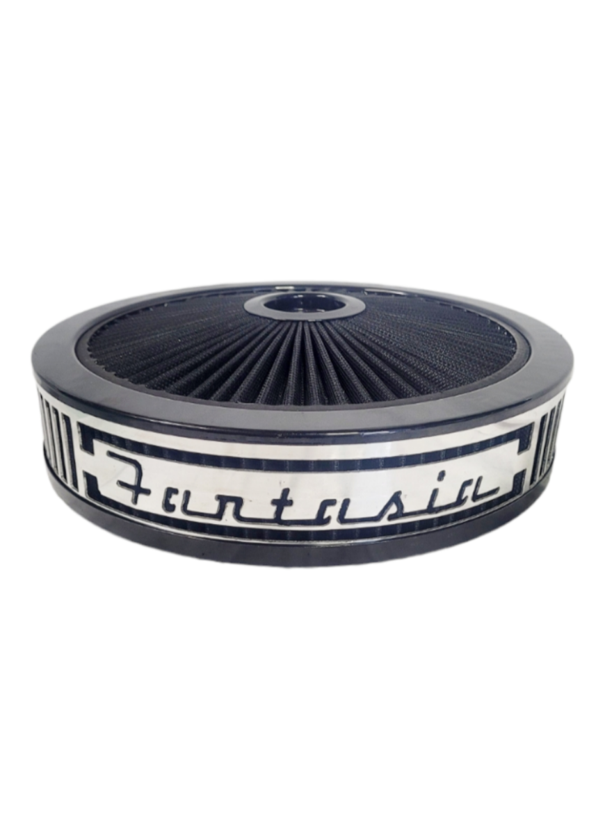 Granatelli Blingz Beauty Bandz SPECIAL ORDER 14-Inch x 3-Inch Grill Insert – Black Filter / Black Chrome Lip – 750000CBF