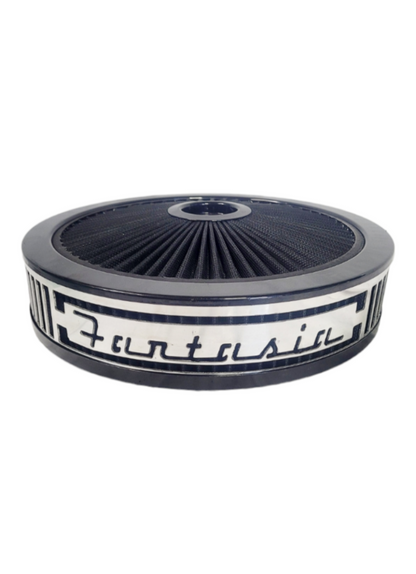 Granatelli Blingz Beauty Bandz SPECIAL ORDER 14-Inch x 3-Inch Grill Insert – Black Filter / Black Chrome Lip – 750000CBF