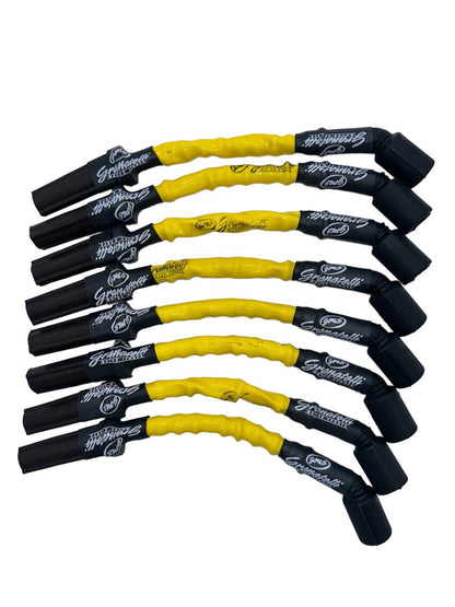 Granatelli 10" GM LS/LT 0-Ohm Yellow High-Temp Spark Plug Wires – 28-1545HTY