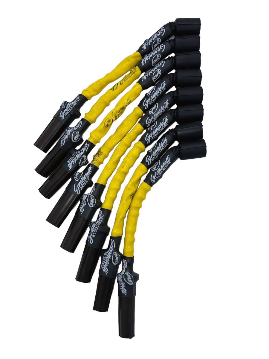 Granatelli 10" GM LS/LT 0-Ohm Yellow High-Temp Spark Plug Wires – 28-1545HTY