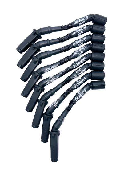 Granatelli 8" GM LS/LT 0-Ohm Black High-Temp Spark Plug Wires – 28-1811HTB