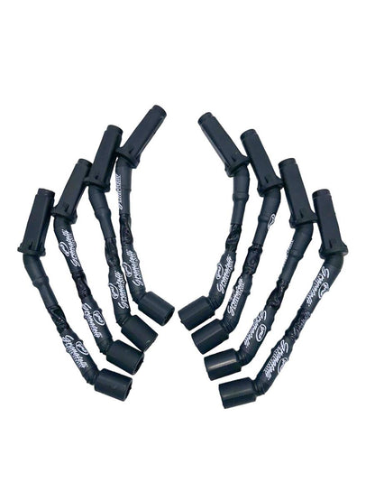 Granatelli 8" GM LS/LT 0-Ohm Black High-Temp Spark Plug Wires – 28-1811HTB