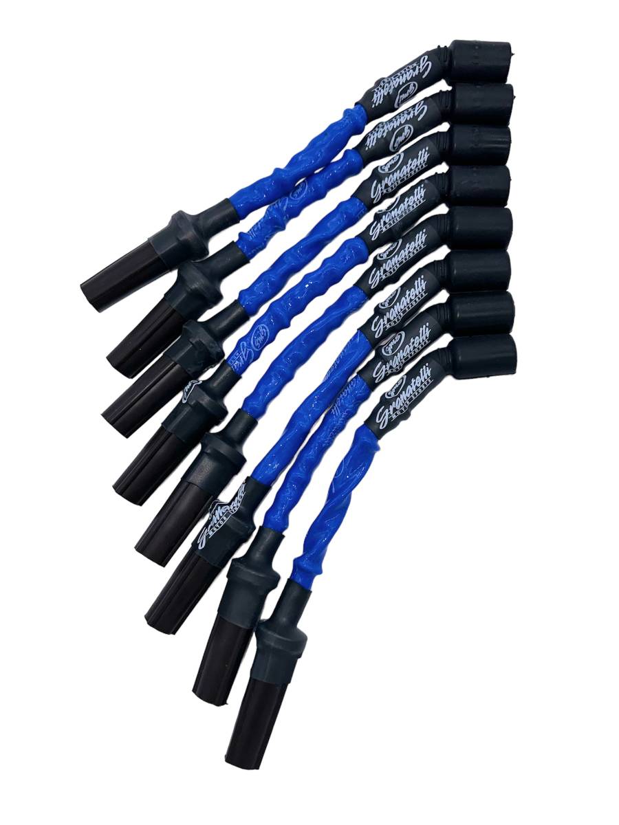 Granatelli 12" GM LS/LT 0-Ohm Blue High-Temp Spark Plug Wires – 28-1629HTBL