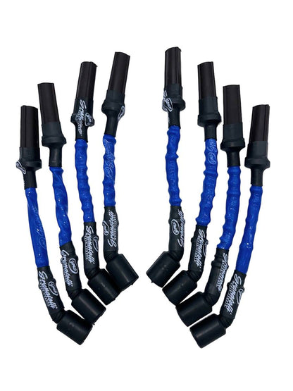 Granatelli 12" GM LS/LT 0-Ohm Blue High-Temp Spark Plug Wires – 28-1629HTBL