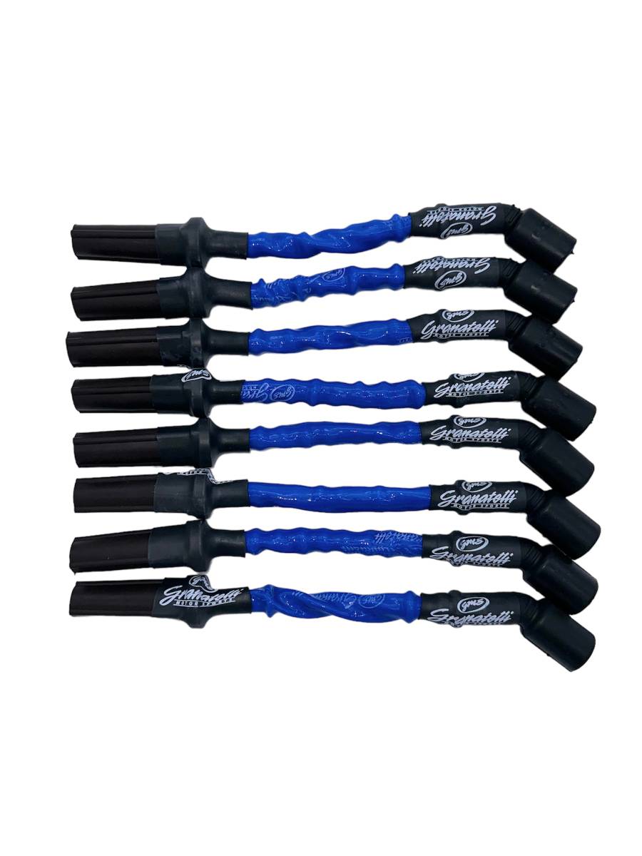 Granatelli 12" GM LS/LT 0-Ohm Blue High-Temp Spark Plug Wires – 28-1629HTBL
