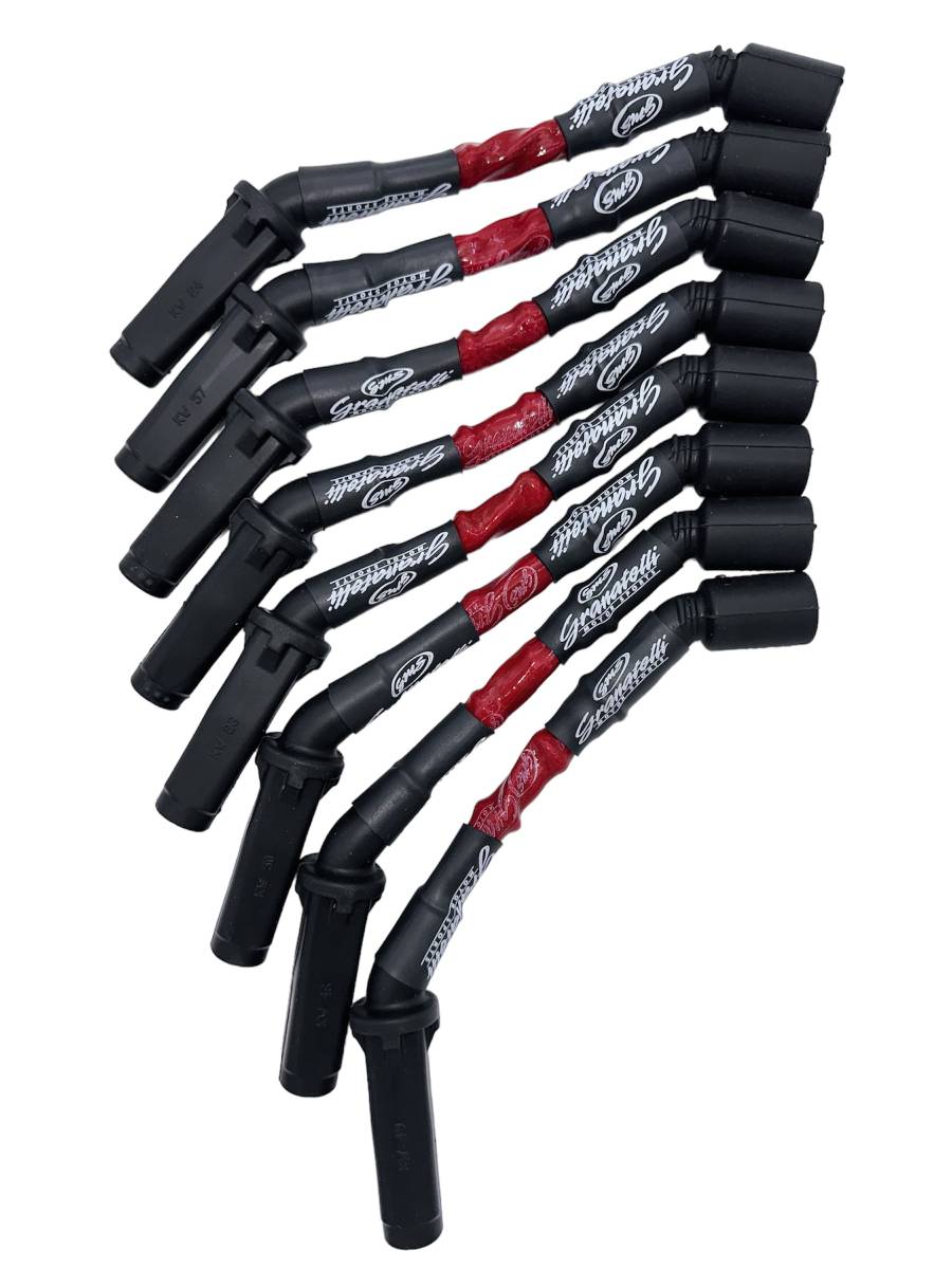Granatelli 8" GM LS/LT 0-Ohm Red High-Temp Spark Plug Wires – 28-1811HTR