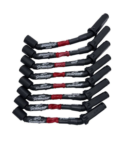Granatelli 8" GM LS/LT 0-Ohm Red High-Temp Spark Plug Wires – 28-1811HTR