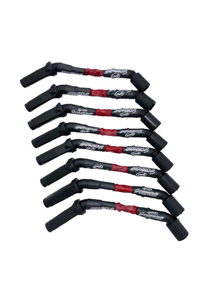 Granatelli 8" GM LS/LT 0-Ohm Red High-Temp Spark Plug Wires – 28-1811HTR